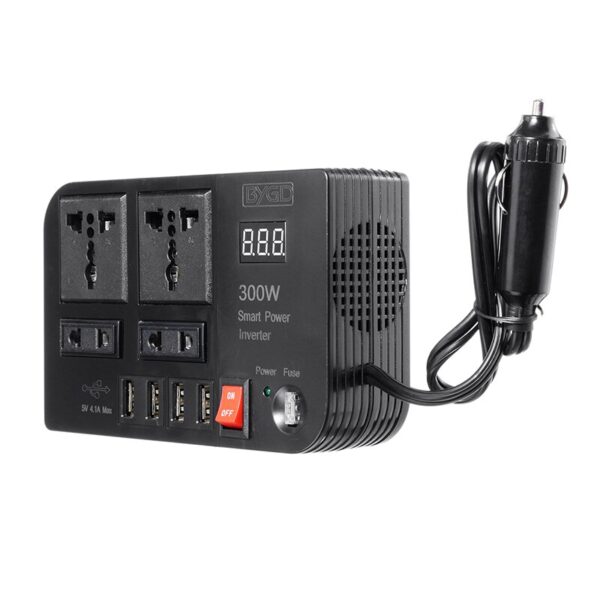 BYGD CAR POWER INVERTER 2 SOCKET 300W E8982